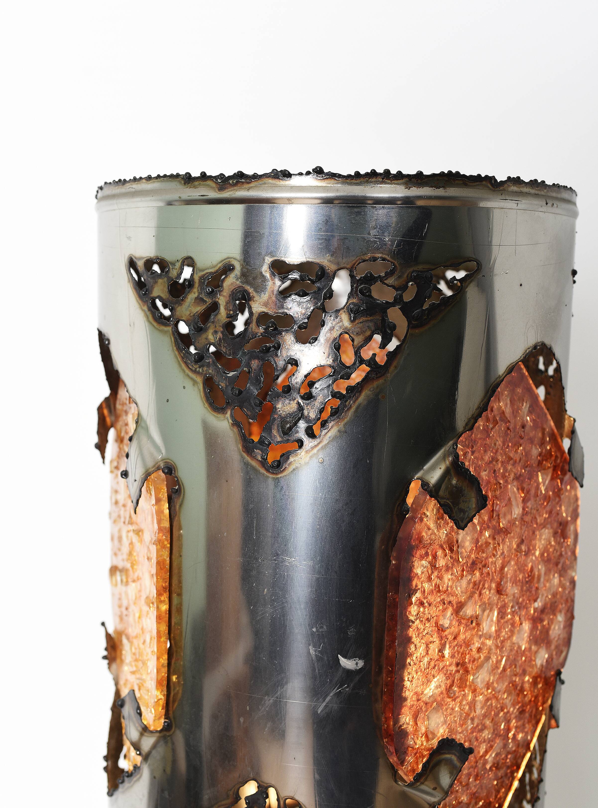 Brutalist ceramic lamp from Accolay