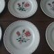 Set of six dessert plates in Badonviller iron earthenware FB year