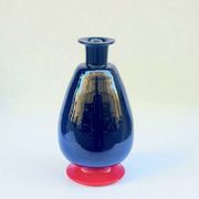 Black and red Murano glass vase by Nason & Moretti, Art Deco carafe