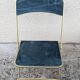 Vintage folding chair Mid-Century style Opera gold metal velvet