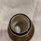 Vintage glossy brown two-layer blown glass vase, Scandinavian taste