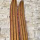Pair of vintage Rossignol Hickory wooden skis