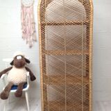 Vintage rattan shelf 1970s