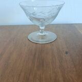 9 hand-cut art deco champagne glasses