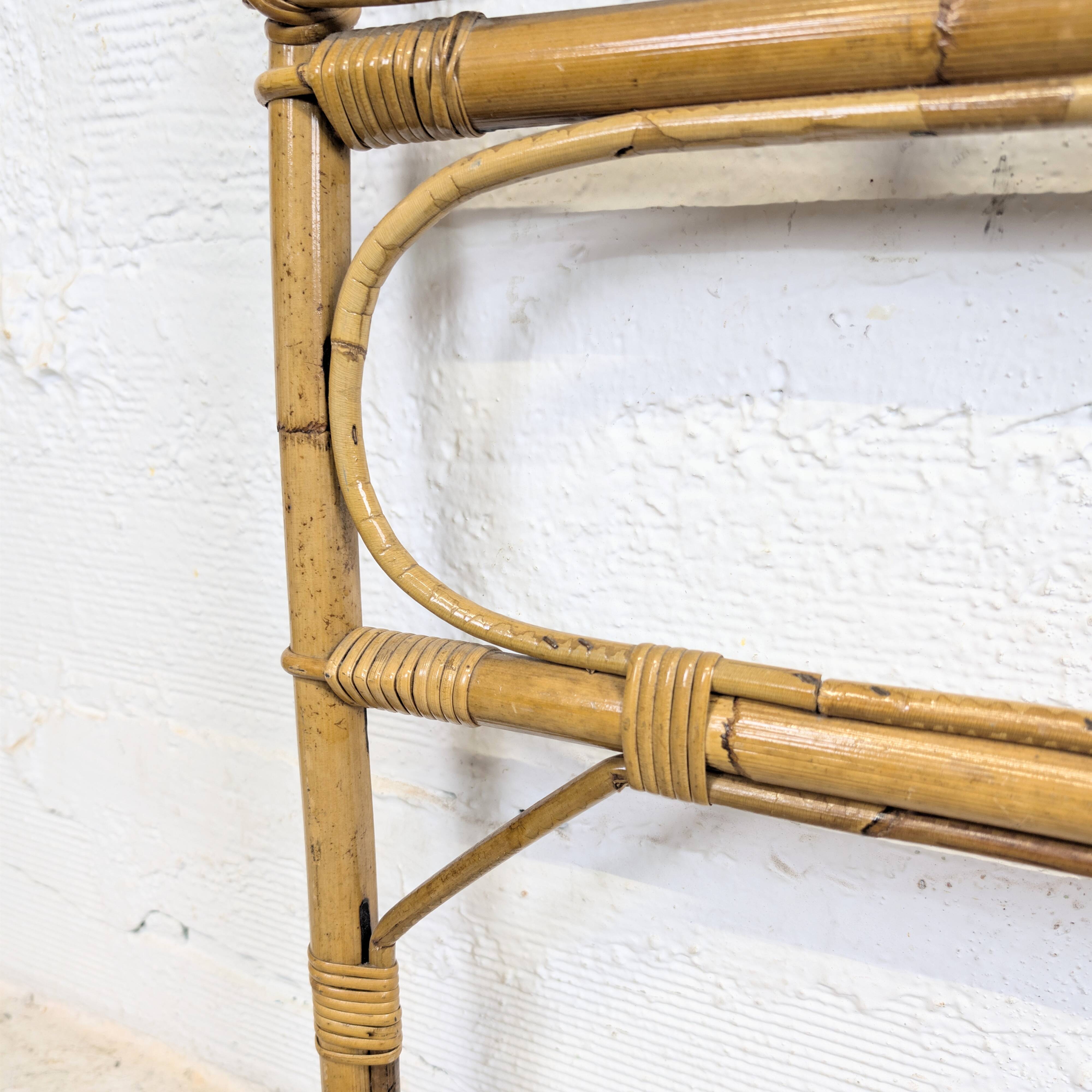 Vintage rattan headboard