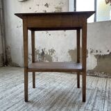 Oak spindle leg console