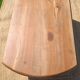 Round coffee table in solid walnut – foldable top