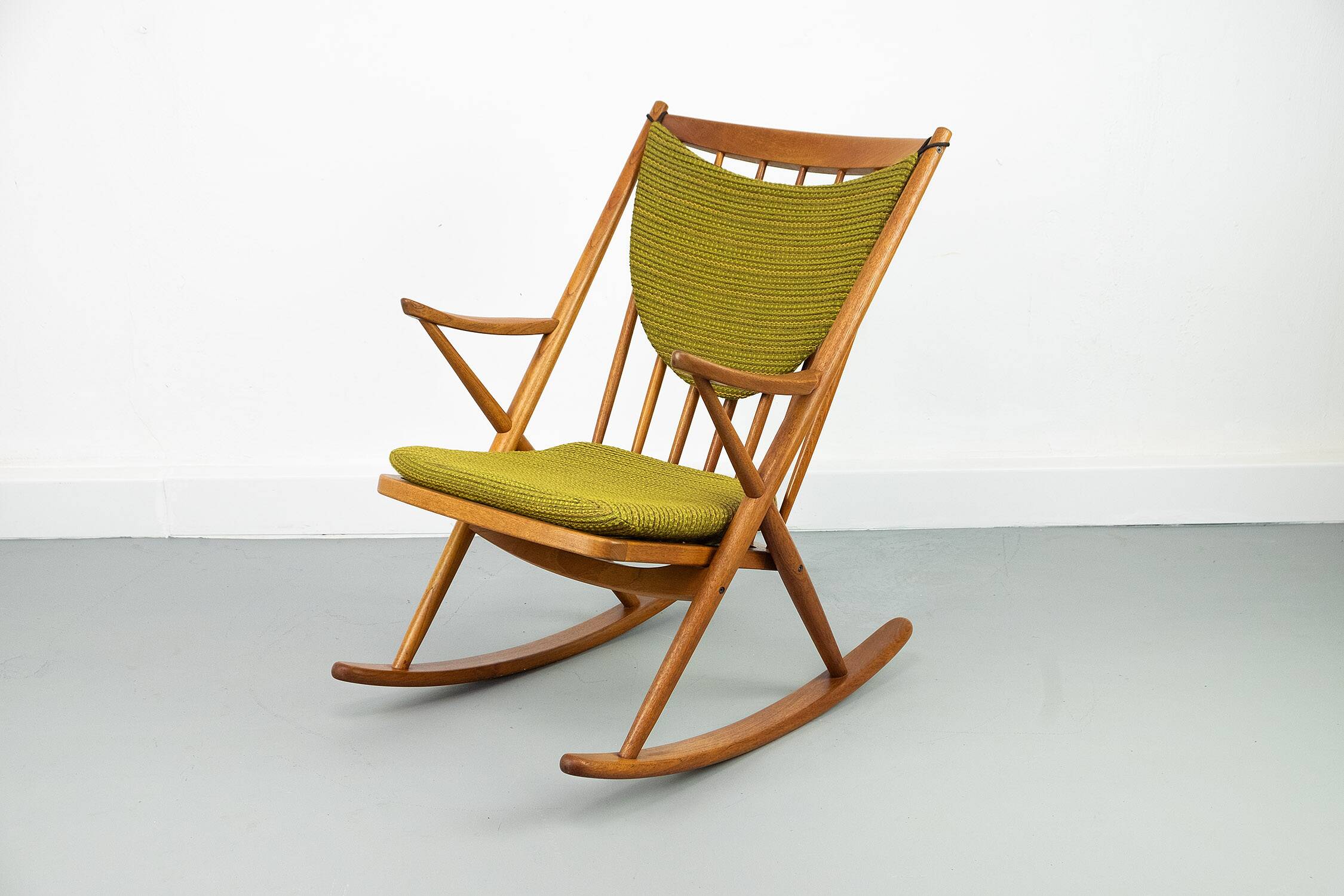 Midcentury Teak Rocking Chair by Frank Reenskaug for Bramin, 1960s