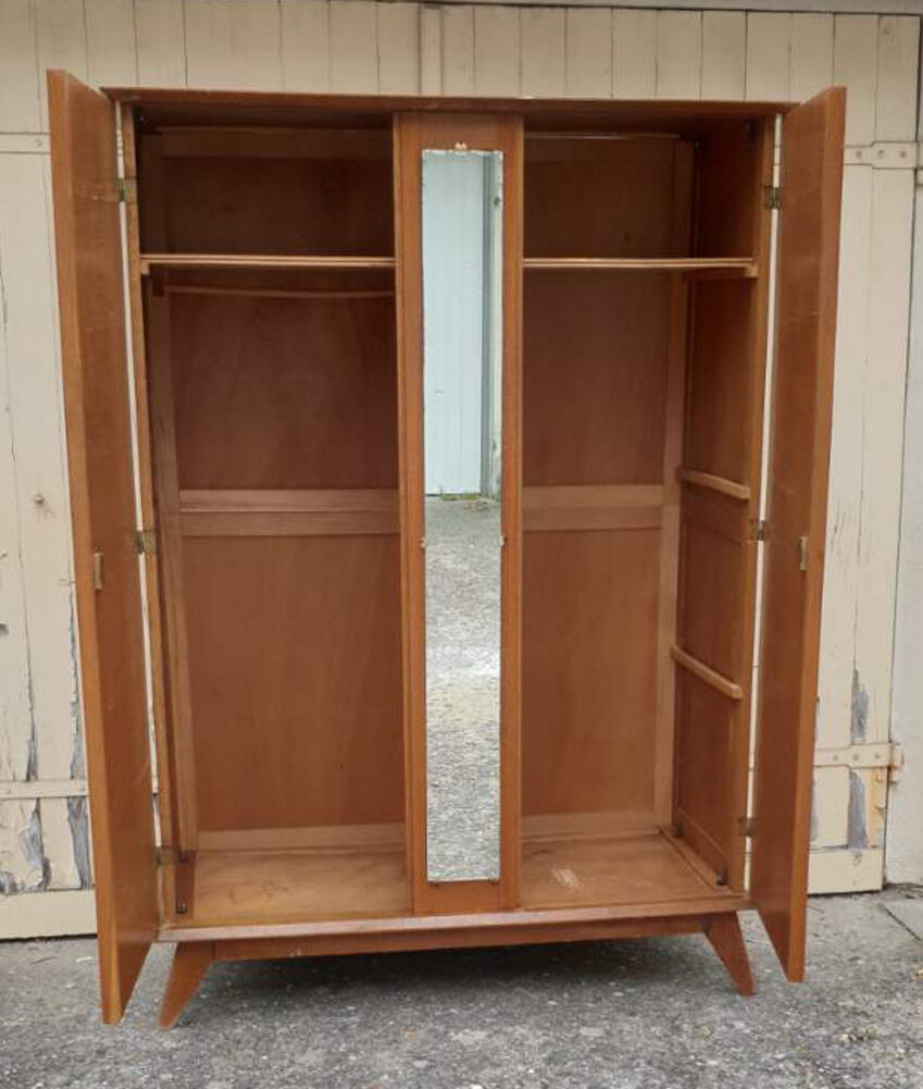 Wardrobe, vintage, equerre feet, 50s - 60s