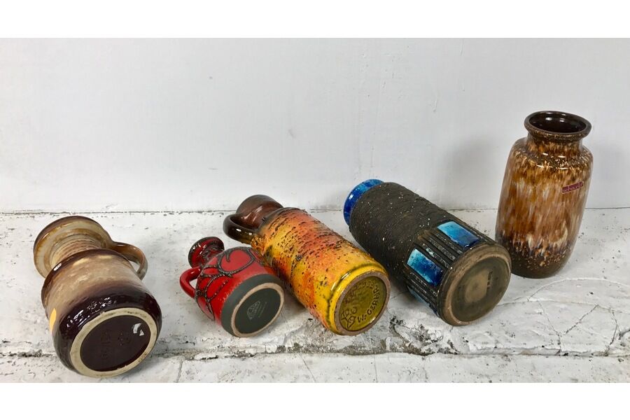 Set of 15 1960 ceramic vases