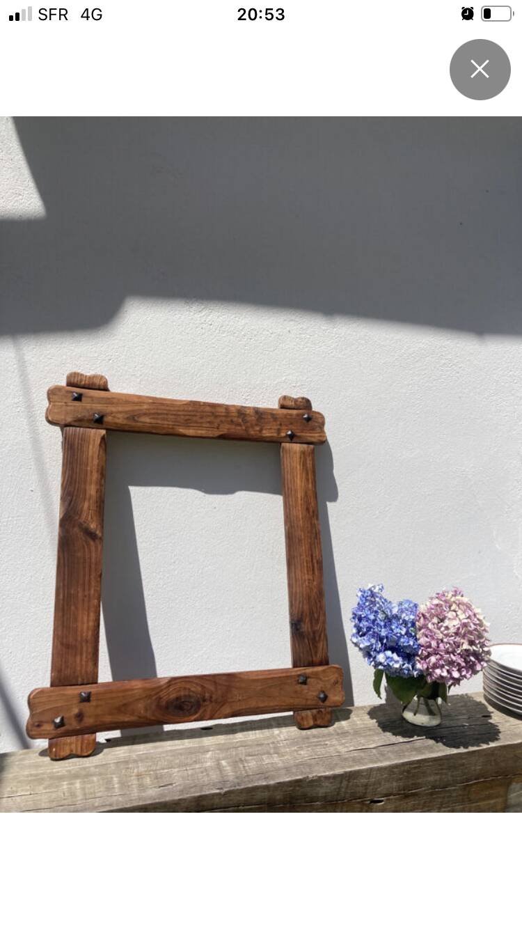 Brutalist wooden frame