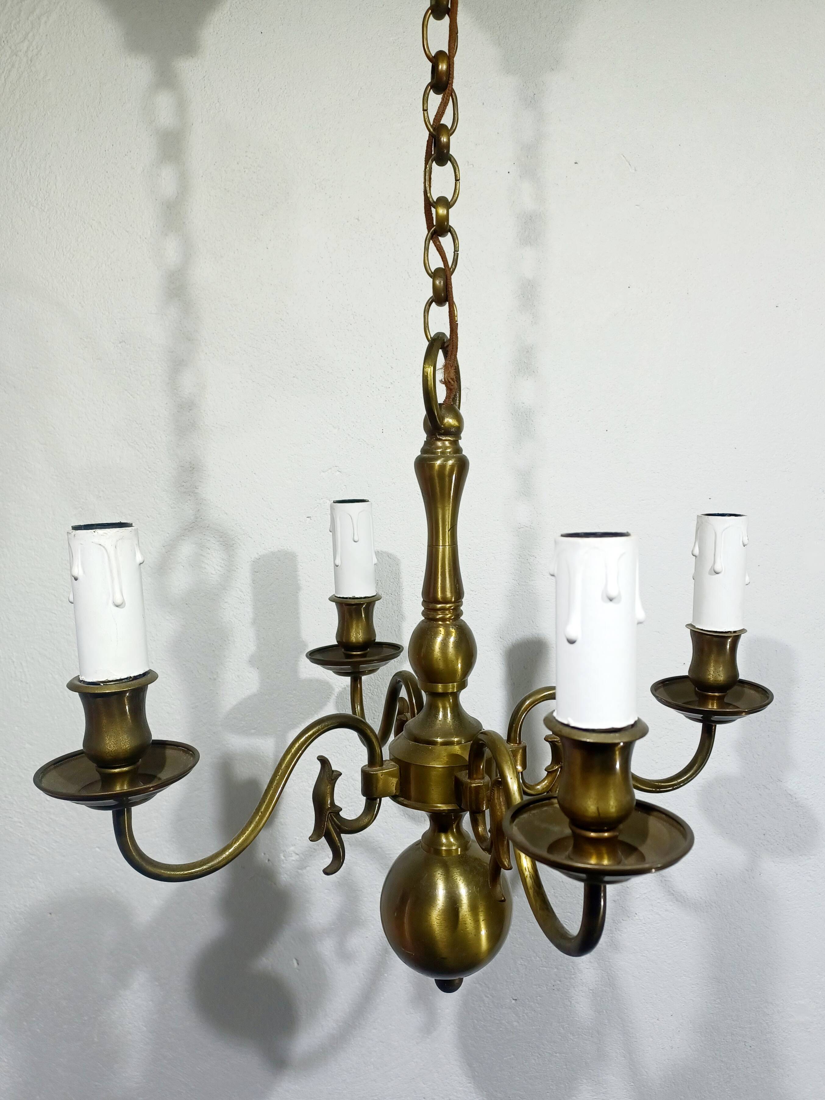 4-light Dutch chandelier