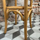 Tabouret bar haut bois courbé