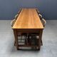 Large antique drapery fabric table