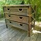 Commode en bambou et rotin