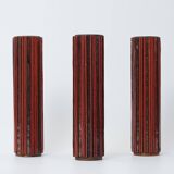 Pottery Mosaic Vases by W. Zimmermann for Ritter Set of 3