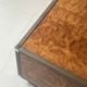 Coffee table in elm burl and chrome in the style of Willy Rizzo, 1970.