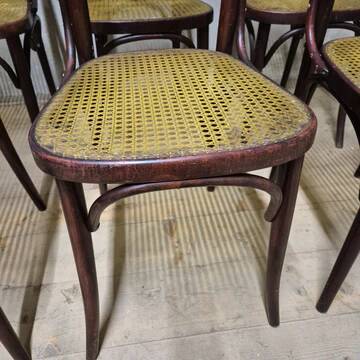 Set of 6 dining chairs, Thonet style, 1960s, Czechoslovakia