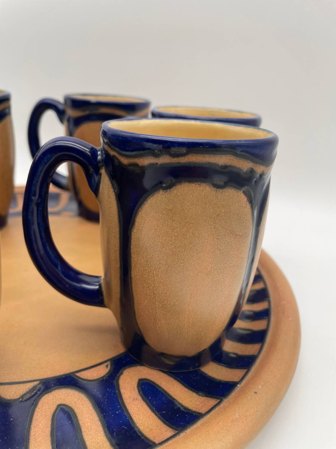 Cider service, Odetta HB Quimper, mugs and tray