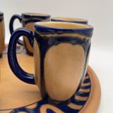 Cider service, Odetta HB Quimper, mugs and tray