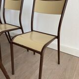 Lot de 6 chaises industrielles 1980