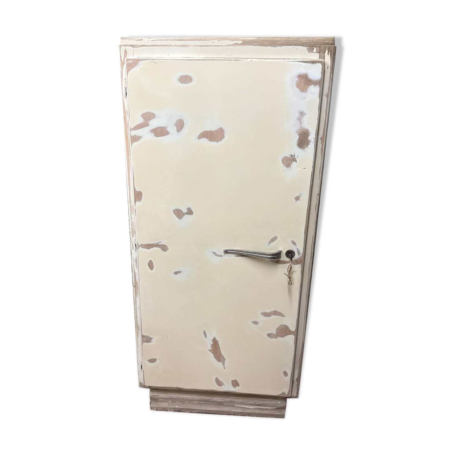 Small one-door Art Deco cabinet with a patina.