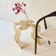 Table basse puzzle en laiton brossé – création sculpturale artisanale de Veliento