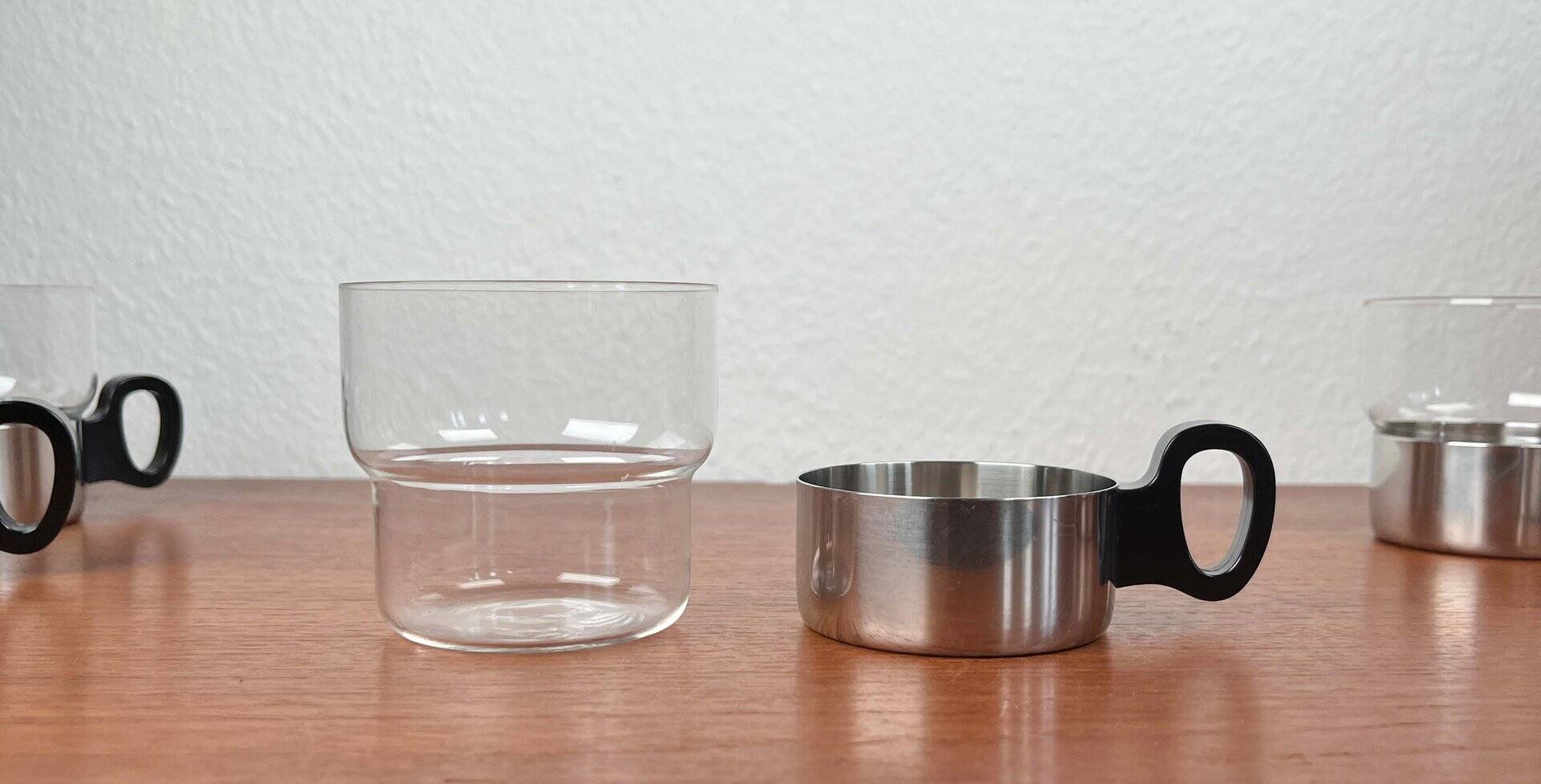 Ensemble de verres à thé et plateau allemands du milieu du siècle moderne de WMF, années 1960, lot de 7