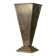 Vase pyramidal vintage en métal argenté des années 1980