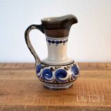 Vintage Ceramic Pitcher Vase, Handmade West German Pottery From The 1970s