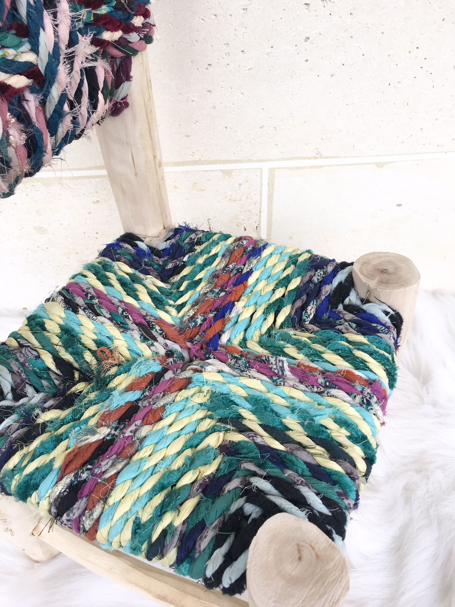 Mini Chair made of recycled fabrics