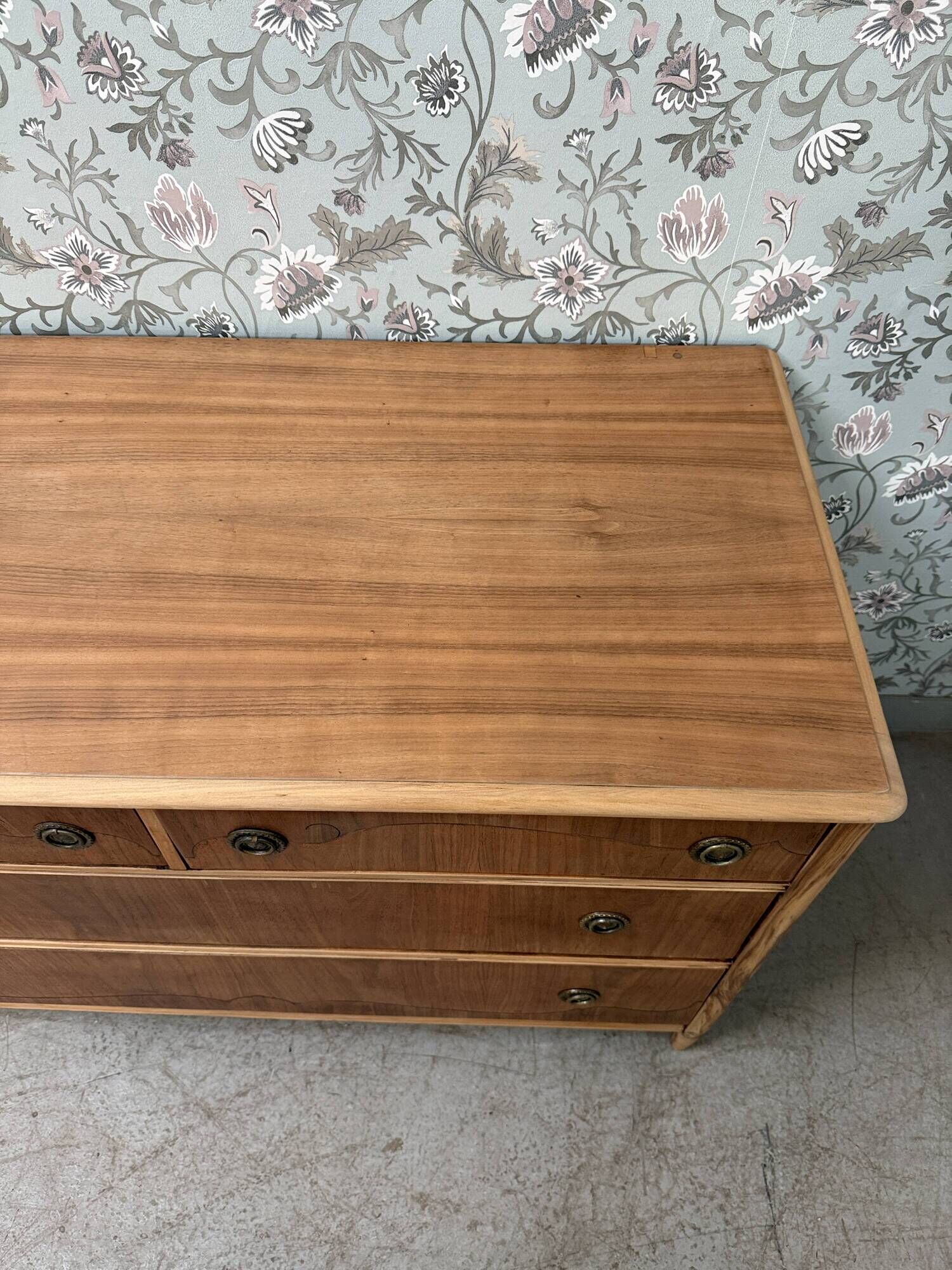 Large Art Deco chest of drawers in mahogany and ash (renovated)