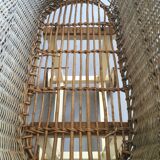Wicker pram on wheels