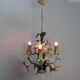 Hanging lamp in metal. 3 lights. Vintage 1960s.