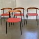 Rare ensemble de 4 chaises C 20, design Terence Conran, années 1960.