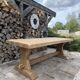 Monastery table, solid oak, 220cm.