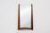 Vintage organic Scandinavian 1960s solid teak wood wall mirror