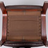 RyBo Rykken Leather Ottoman. 1970s Norway