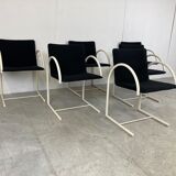 6 postmodern cirkel dining chairs by Metaform, 1980s