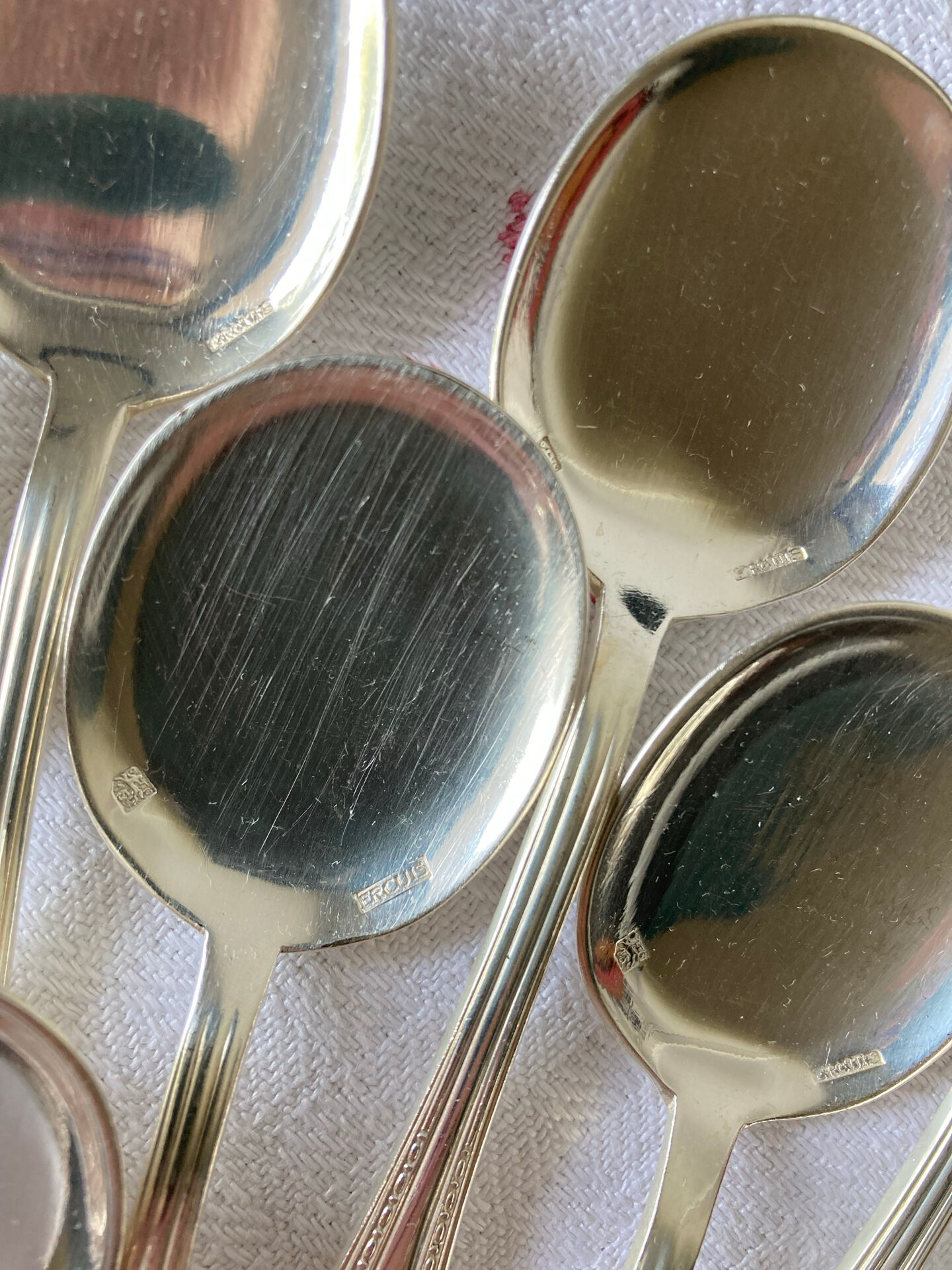 12 silver-plated metal ice cream spoons Ercuis, Toledo model
