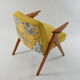 Fauteuil bunny jaune et oiseaux