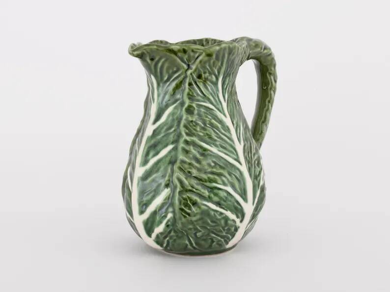 Vintage Silea Cabbage Leaf Pitcher Jug