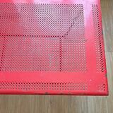 Perforated metal coffee table from the 1950s