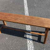 Dark wood bench
