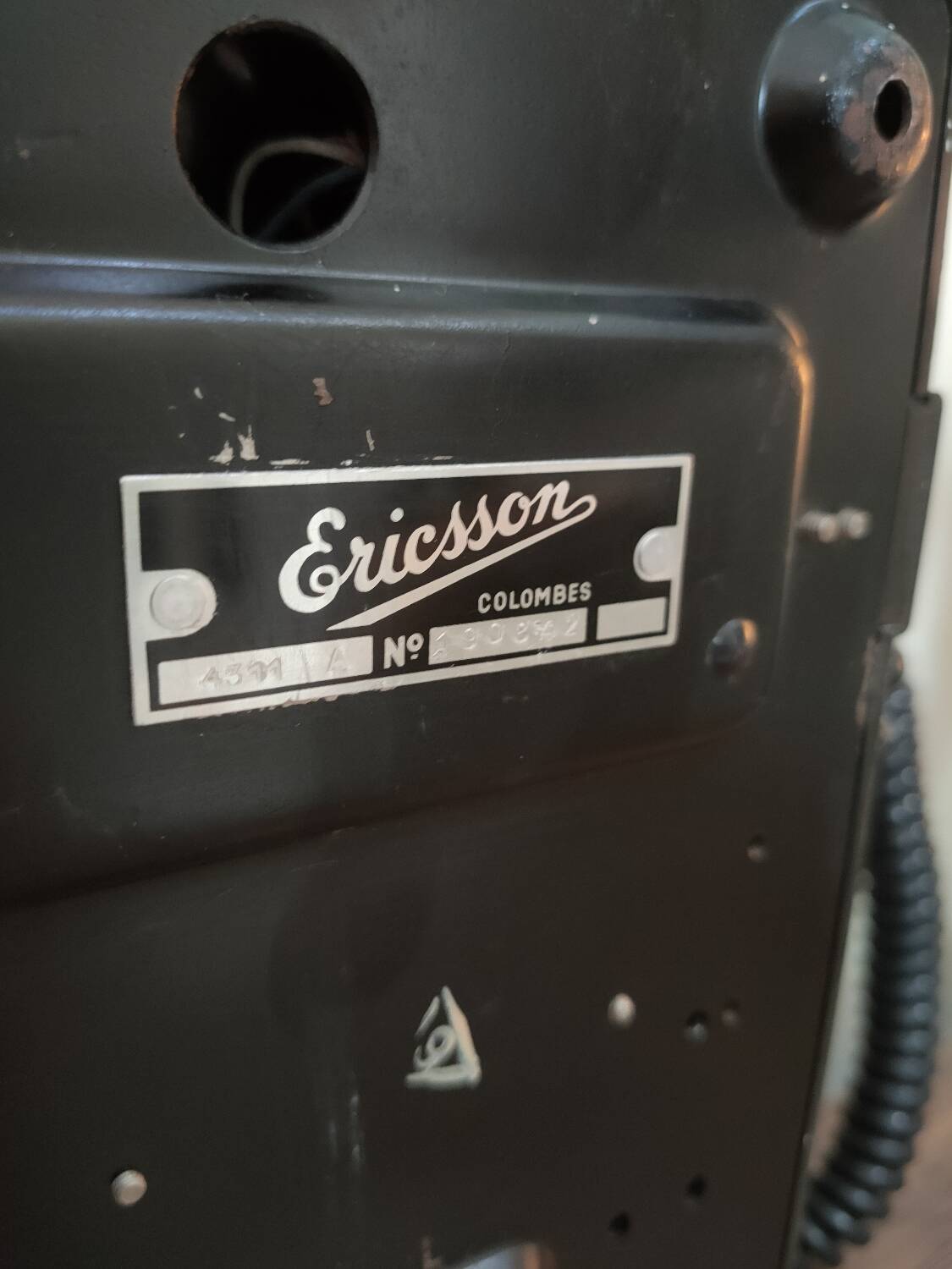 Old bakelite wall telephone