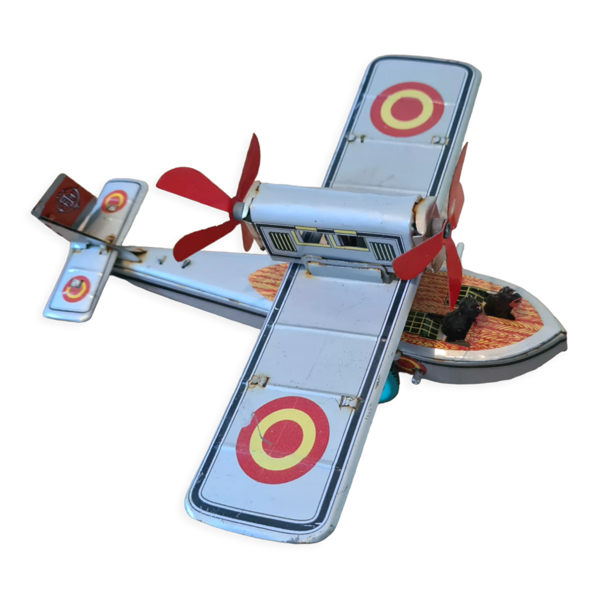 Collectible tin plane, vintage