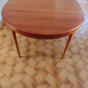 Vintage Scandinavian extendable table with double extension