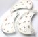Delight moon with flower motifs and gold border in Limoges porcelain