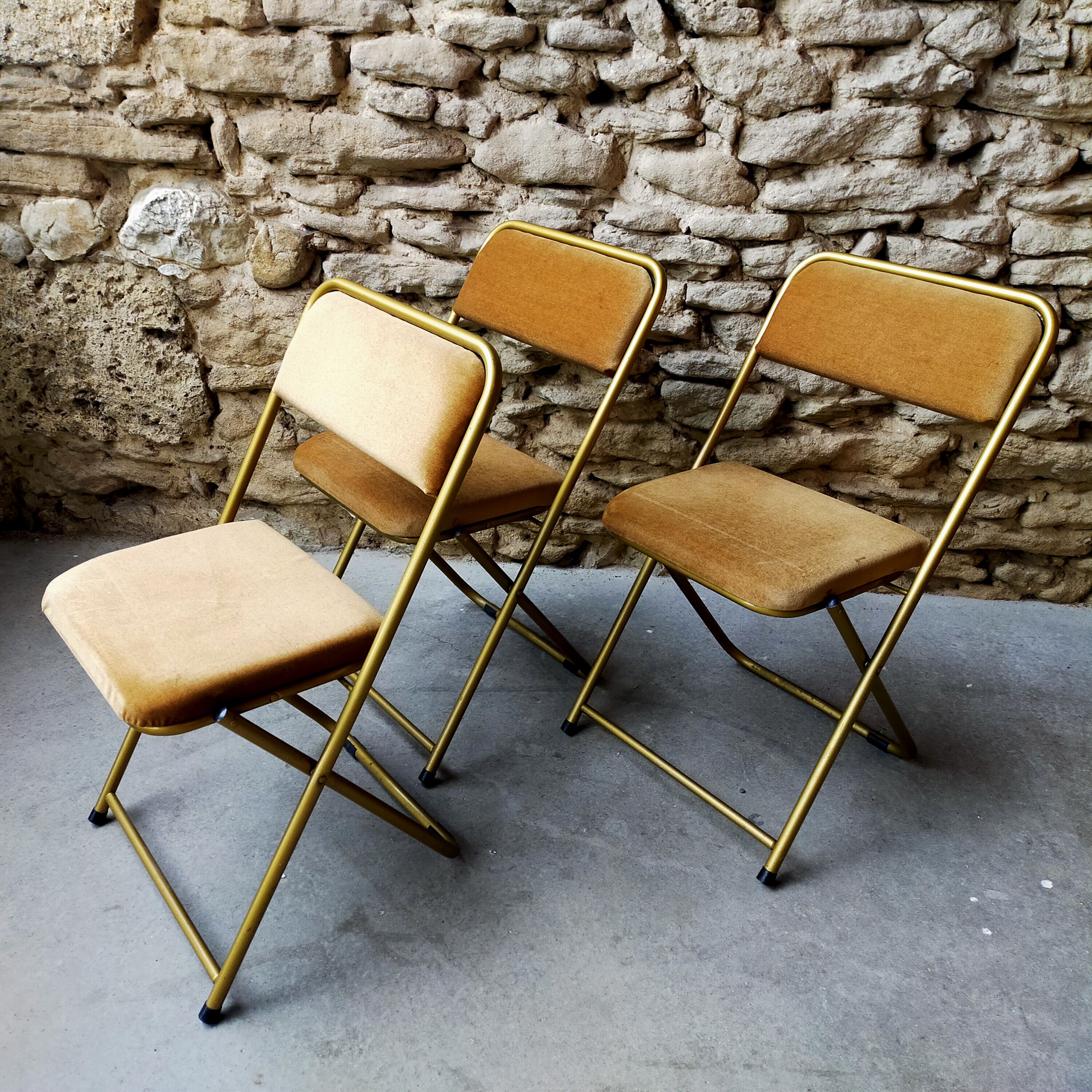 Set of 3 Lafuma folding chairs