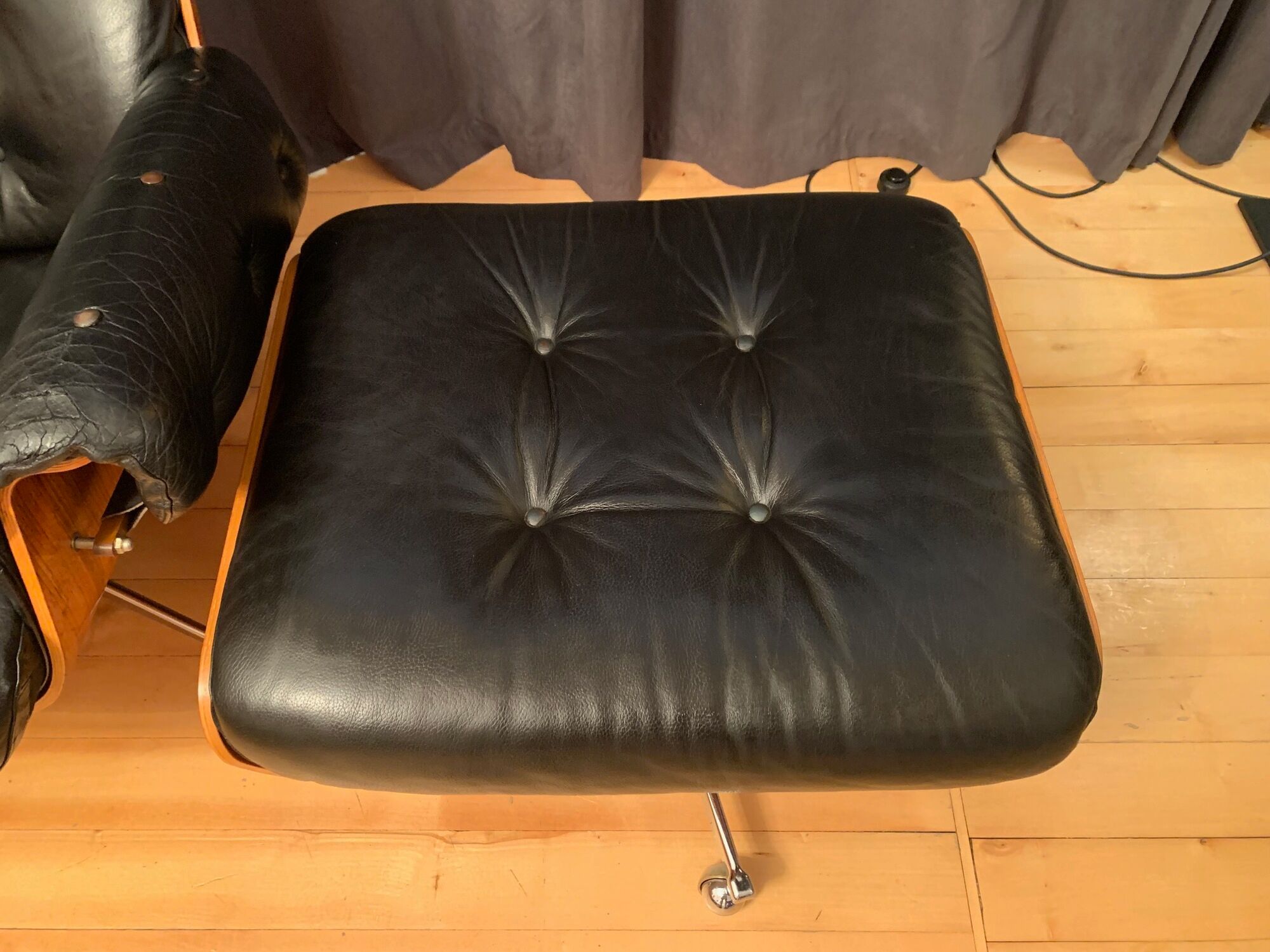Armchair with footstool by Martin Stoll, Stoll Giroflex, Switzerland, 1960s.